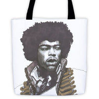 Jimi Hendrix The Legend, Focus, Tote Bag - Robert Bowen Tees